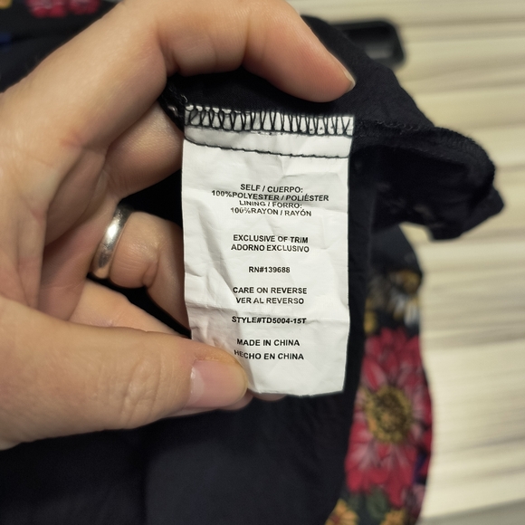 Y2K JUNIORS TAYLOR & SAGE FLORAL LONG SLEEVE DRESS MULTI-COLOR LINED XL - Picture 7 of 9